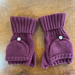 Target plum hand mittens